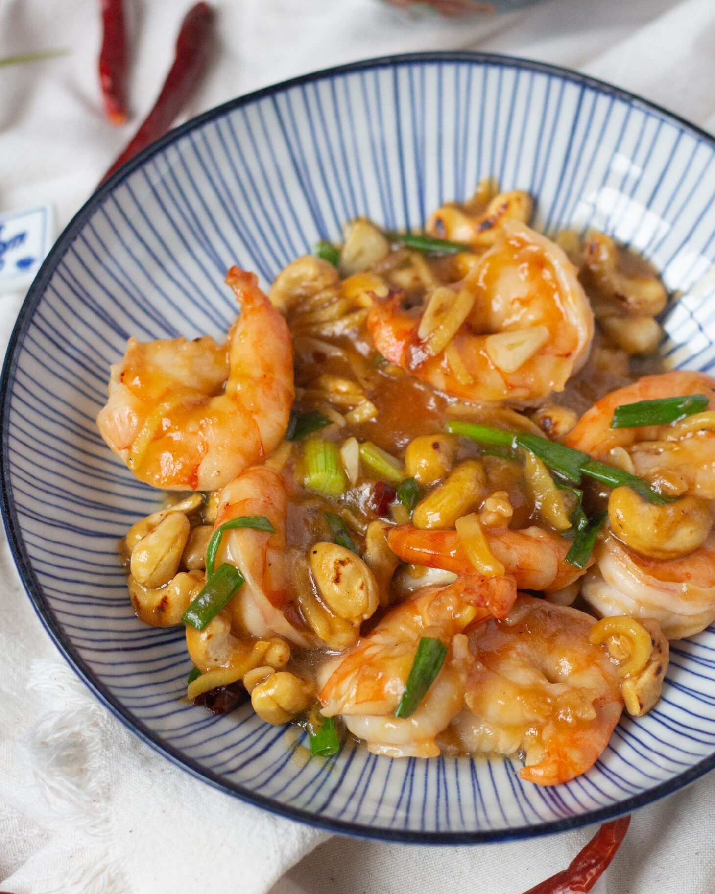 Креветки кунг пао